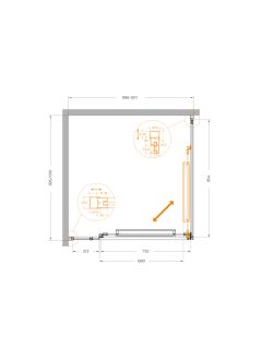 Душевой уголок CEZARES LUX-A-FS-11-100-C-CR